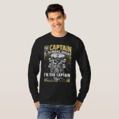 ポントゥーン船の船長 ポントゥーン船での船長体験 Tシャツ (正面フル)