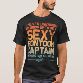 ポントゥーン船長 ユーモア セクシー デザイン メンズ レディース Tシャツ