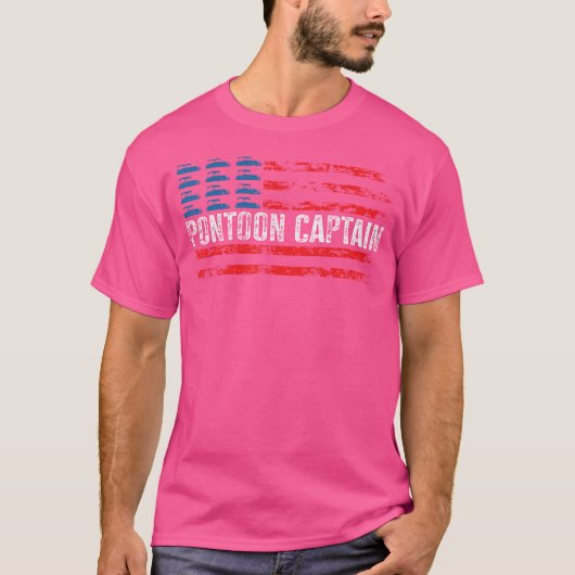 ポントゥーン船長 7月4日 ポントゥーンボート Tシャツ (正面)