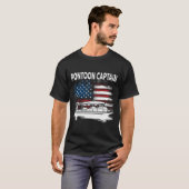 ポントゥーン船長 7月4日 ポントゥーン船 Tシャツ (正面フル)