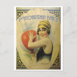 ポントチャートレインビーチポスターカード ポストカード