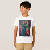 ポントルモによるマニエリスム美術「聖母の訪問」 Tシャツ (正面フル)