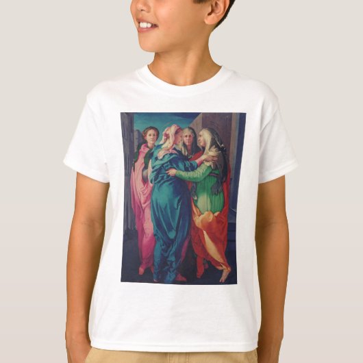 ポントルモによるマニエリスム美術「聖母の訪問」 Tシャツ (正面)
