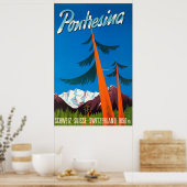 ポントレジーナスイスヴィンテージ旅行ポスター ポスター (キッチン)