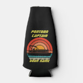 ポントーンおもしろいキャプテンサマーボートヴィンテージ缶C ボトルクーラー (正面)