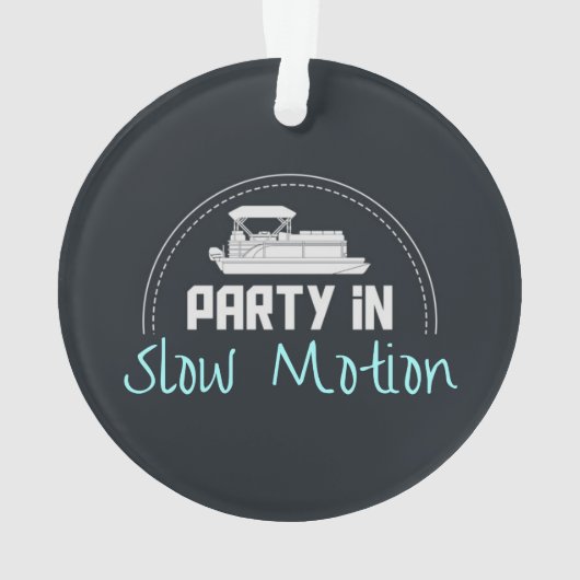 ポントーンパーティーのスローモーション オーナメント (裏面)