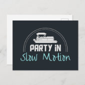 ポントーンパーティーのスローモーション ポストカード (正面/裏面)