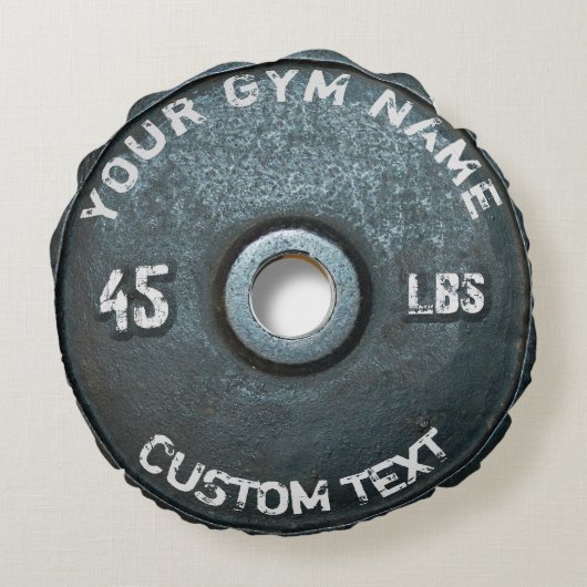 ポンドおもしろいなヴィンテージの体育館の所有者またはユーザーのフィットネス45 ラウンドクッション (裏面)