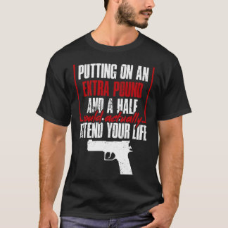 ポンドを隠した運射撃、 発砲を装う Tシャツ