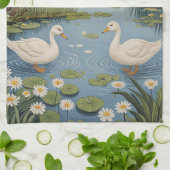 ポンドサイドの静けさ キッチンタオル (折り畳み)