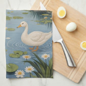 ポンドサイドの静けさ キッチンタオル (四つ折り)