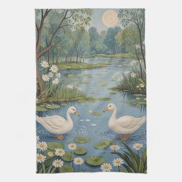 ポンドサイドの静けさ キッチンタオル