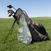 ポンドサイドの静けさ ゴルフタオル (グリーン)