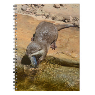 **「ポンドサイドの饗宴:カワウソと彼のキャッチ** ノートブック