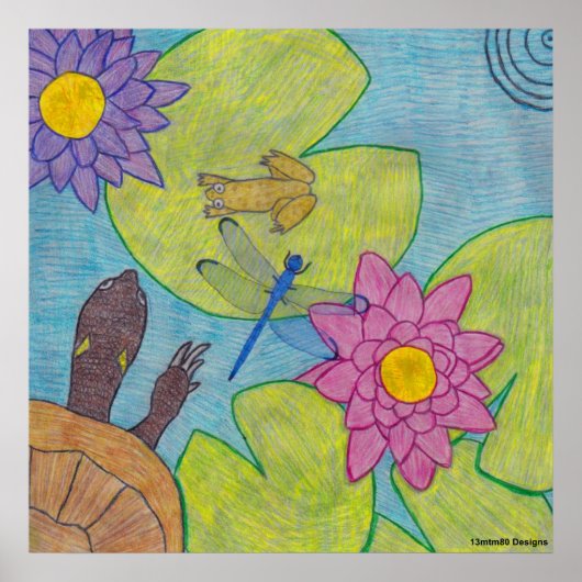 ポンドシーン – ポスタープリント ポスター (正面)