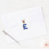 ポンド記号の上に立ついたずら描きの棒人間 スクエアシール