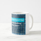 ポンド記号を再利用する コーヒーマグカップ (正面右)