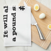 ポンド記号 キッチンタオル (四つ折り)