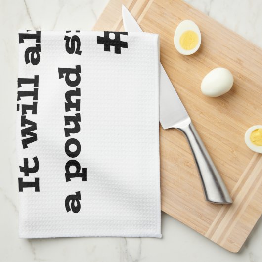 ポンド記号 キッチンタオル (四つ折り)