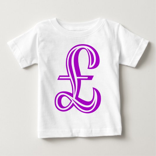 ポンド記号 – 紫 ベビーTシャツ (正面)