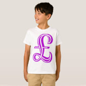 ポンド記号 – 紫 Tシャツ (正面フル)