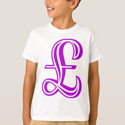ポンド記号 – 紫 Tシャツ (正面)