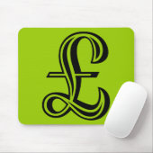 ポンド記号 – 黒 マウスパッド (マウス)