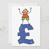 ポンド通貨の招待状に立つ 招待状 (正面)