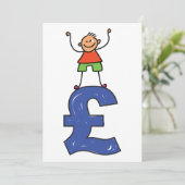 ポンド通貨の招待状に立つ 招待状 (スタンド正面)