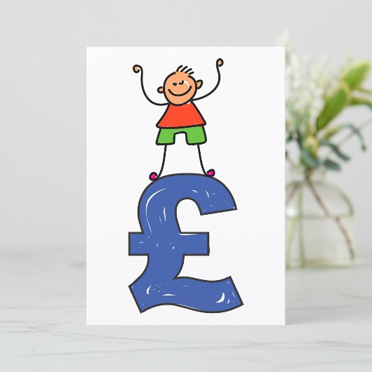 ポンド通貨の招待状に立つ 招待状