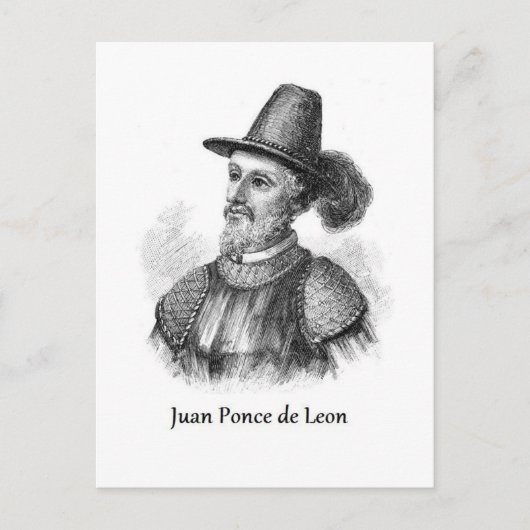 ポンド・ド・レオンと泉の青春 ポストカード (正面)