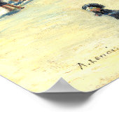 ポンヌフ，パリ – ピエール – オーギュストルノアール ポスター (角)