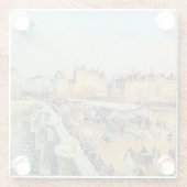 ポンヌフ、午後、サンライトカミーユピサロ ガラスコースター (裏面)