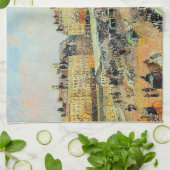 ポンヌフ、午後、サンライトカミーユピサロ キッチンタオル (折り畳み)