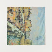 ポンヌフ、午後、サンライトカミーユピサロ タペストリー (正面(横))