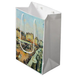 ポンヌフ、午後、サンライトカミーユピサロ ミディアムペーパーバッグ