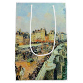 ポンヌフ、午後、サンライトカミーユピサロ ミディアムペーパーバッグ (裏面)