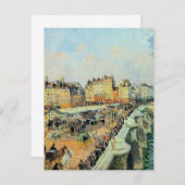 ポンヌフ、午後、サンライトカミーユピサロ 出欠カード (正面/裏面)