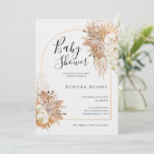 ポンパスグラスアーチ型フレームベビーシャワー招待状 招待状 (スタンド正面)