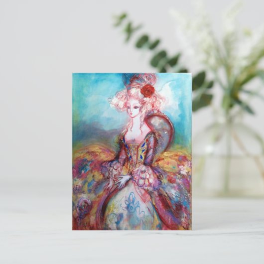 ポンパドールエレガント美しいファッション ポストカード (スタンド正面)