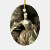♥ポンパドール夫人 – ジャンヌ・アントワネット・ポアソン♥ セラミックオーナメント (正面)