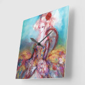 ポンパドール夫人 スクエア壁時計 (傾斜)