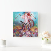 ポンパドール夫人 スクエア壁時計 (ホーム)