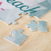 ポンパノビーチフロリダピンクフラミンゴレトロ ジグソーパズル (側面)