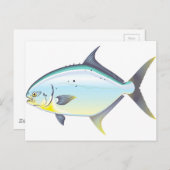 ポンパノフロリダフィッシュベクターイラストレーション ポストカード (正面/裏面)