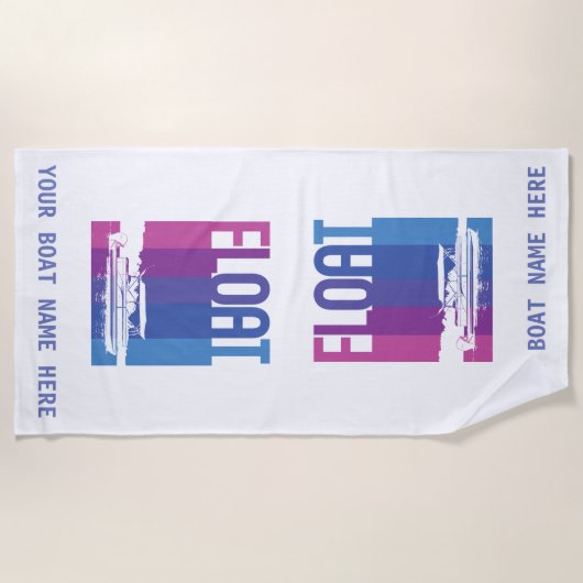 ポンパーソナライズされたトゥーンボートビーチタオル ビーチタオル (正面)