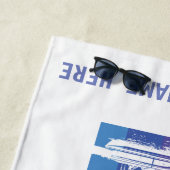 ポンパーソナライズされたトゥーンボートビーチタオル ビーチタオル (インサイチュ)