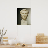 ポンピーの胸像（紀元前106-48年）紀元前60年（大理石） ポスター (キッチン)