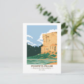 ポンピーズピラーナショナルモニュメントモンタナヴィンテージ ポストカード (スタンド正面)