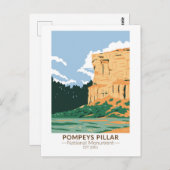 ポンピーズピラーナショナルモニュメントモンタナヴィンテージ ポストカード (正面/裏面)